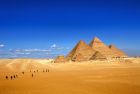 Great Pyramids of Giza featured in the 23 Days Middle East Travel Package: Morocco, Egypt, Jordan, and Dubai.